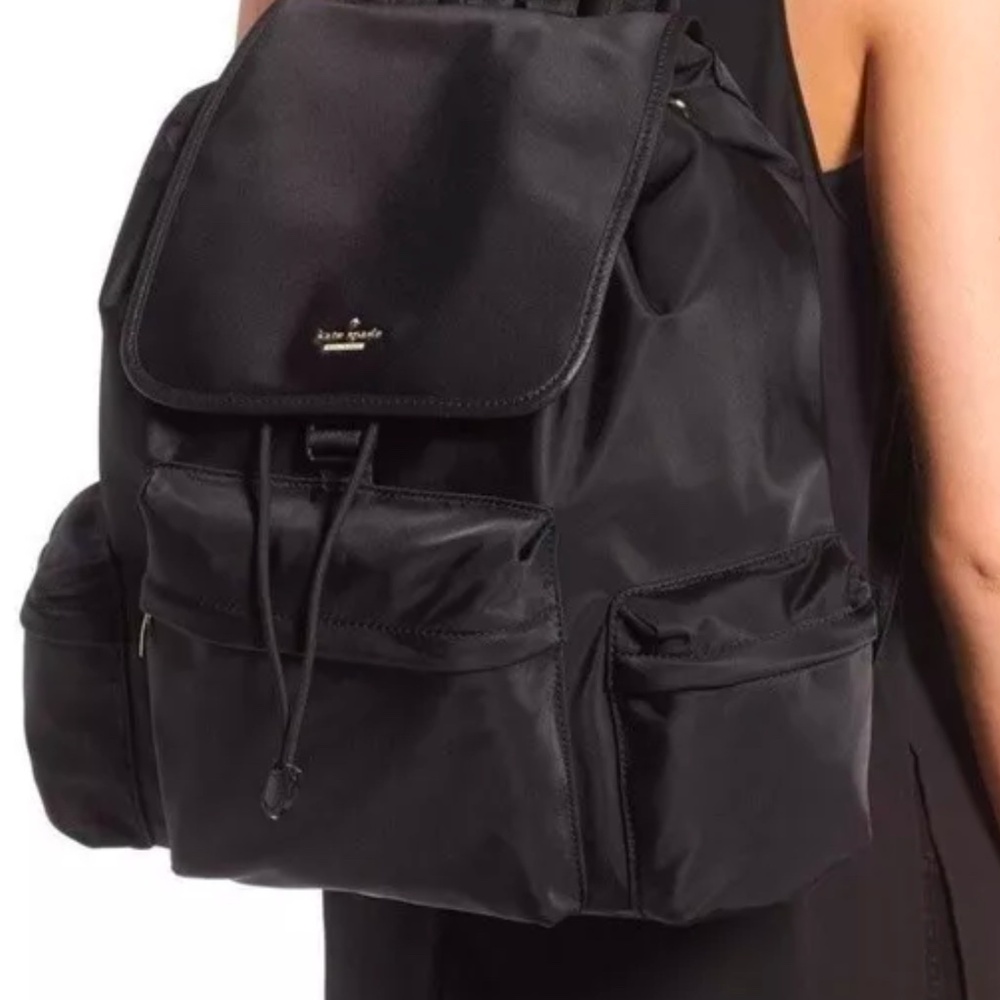 Black Kate Spade Classic Nylon Backpack